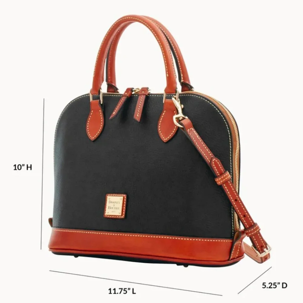 Dooney & Bourke Pebble Grain Leather Zip Zip‎ Satchel